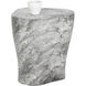 Dali 21.5 X 20 inch Marble Look / Grey Outdoor End Table, Large